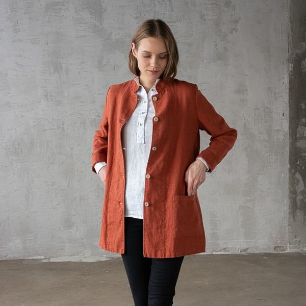 Linenme Brick Linen Jacket Short Paolo