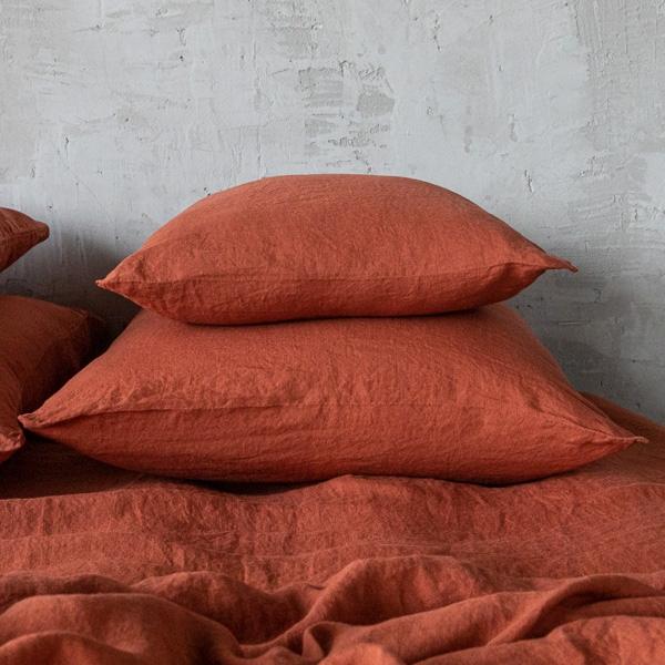 Linenme Brick Stone Washed Bed Linen Pillow Case