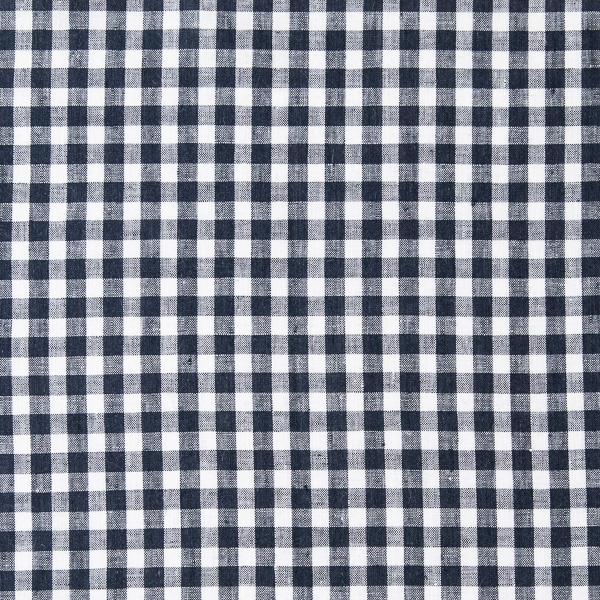 Linenme Check Linen Fabric Navy White