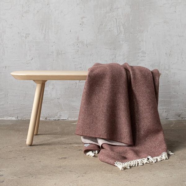 Linenme Choco Brown Wool Throw Roberto