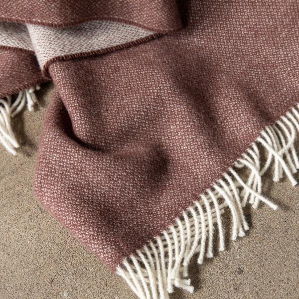 Linenme Choco Brown Wool Throw Roberto