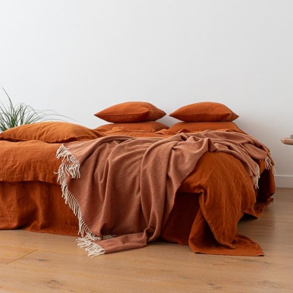 Linenme Cinnamon Linen Bed Set Stone Washed