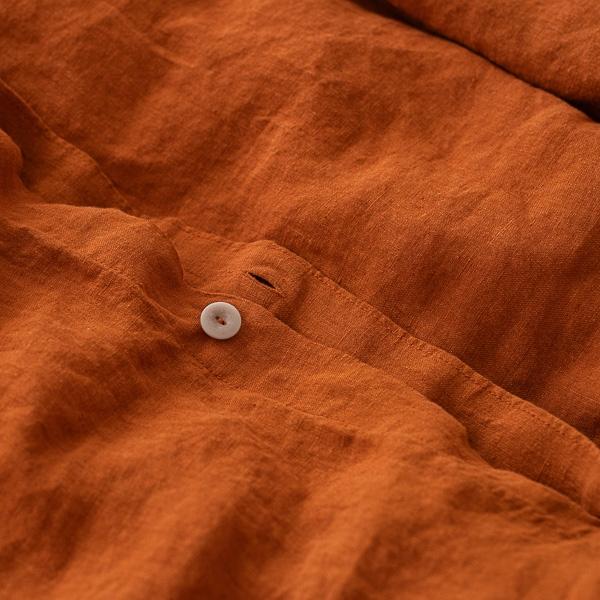 Linenme Cinnamon Linen Duvet Stone Washed