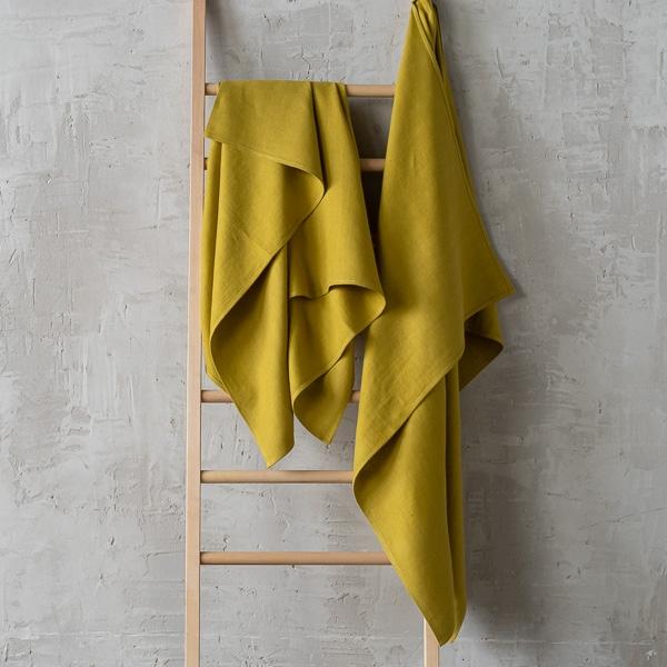 Linenme Citrine Huckaback Linen Bath Towel Lara