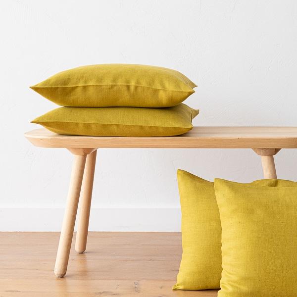 Linenme Citrine Linen Cushion Cover Lara