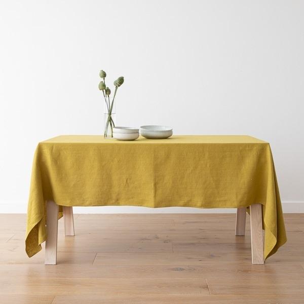 Linenme Citrine Linen Fabric Lara Prewashed