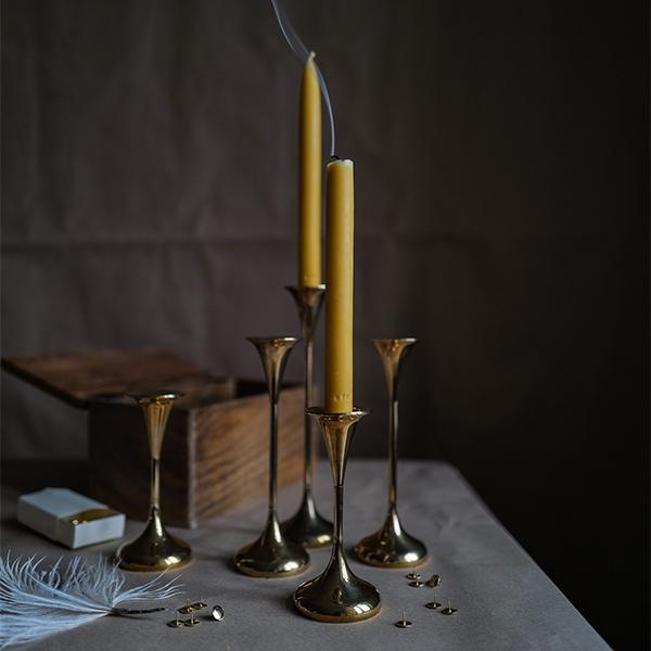 Linenme Classic Beeswax Tapers Set Of Two