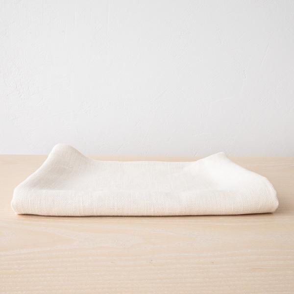 Linenme Cream Huckaback Linen Bath Towel Lara