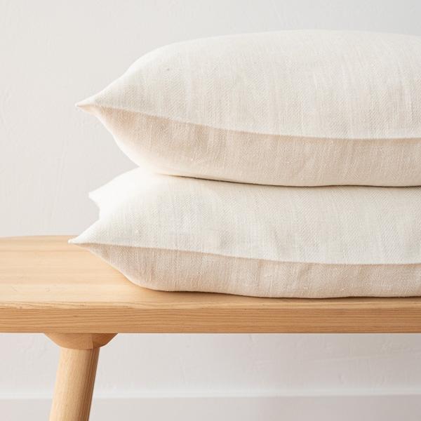 Linenme Cream Linen Cushion Cover Lara
