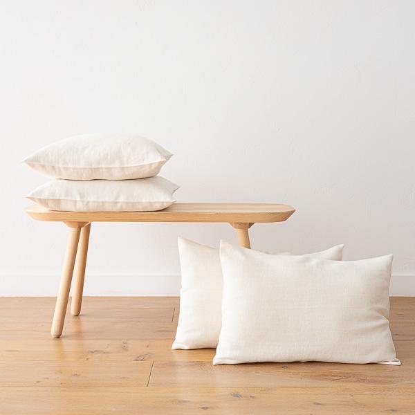 linenme Cream Linen Cushion Cover Lara