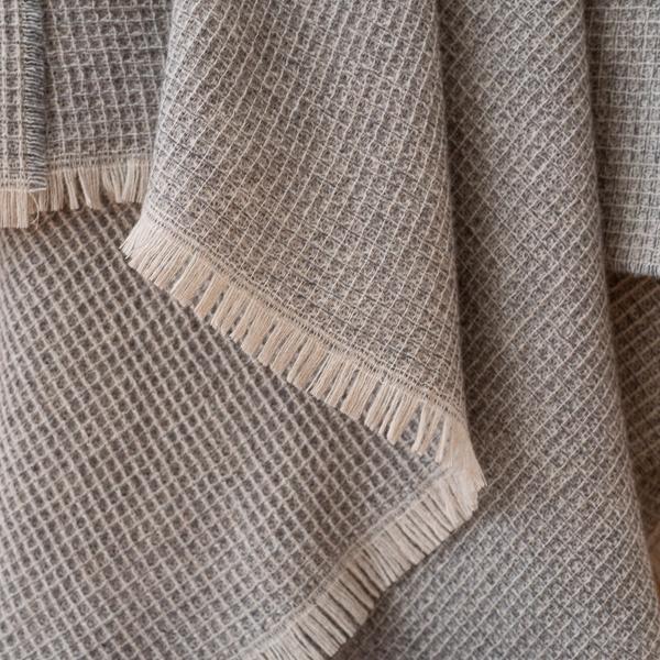 Linenme Extra Fine Merino Wool Throw Lily Grey