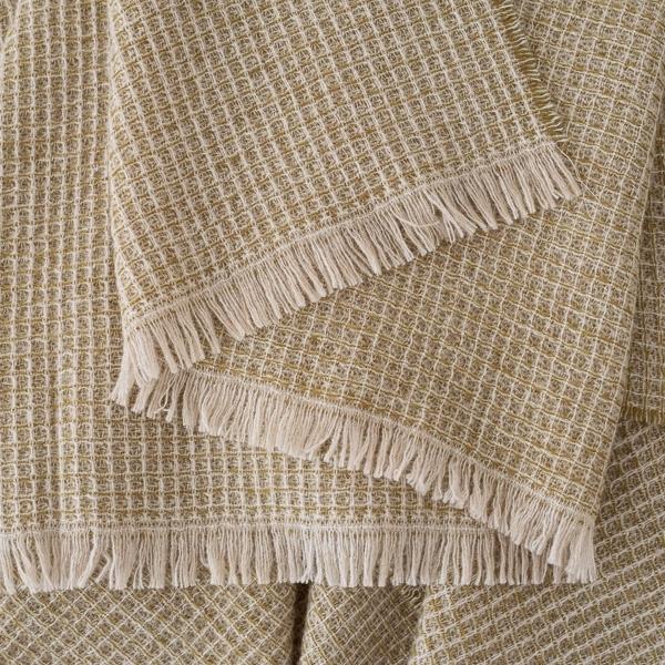 Linenme Extra Fine Merino Wool Throw Lily Olive