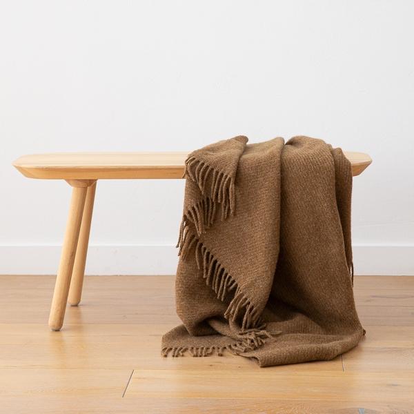 Linenme Ginger Wool Throw Paula