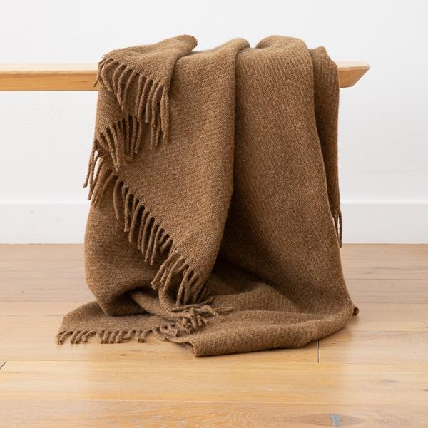 linenme Ginger Wool Throw Paula