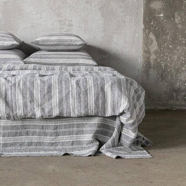 linenme Graphite Washed Bed Linen Duvet Jazz