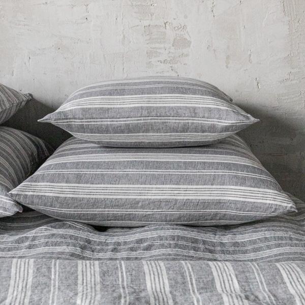 Linenme Graphite Washed Bed Linen Pillow Case Jazz
