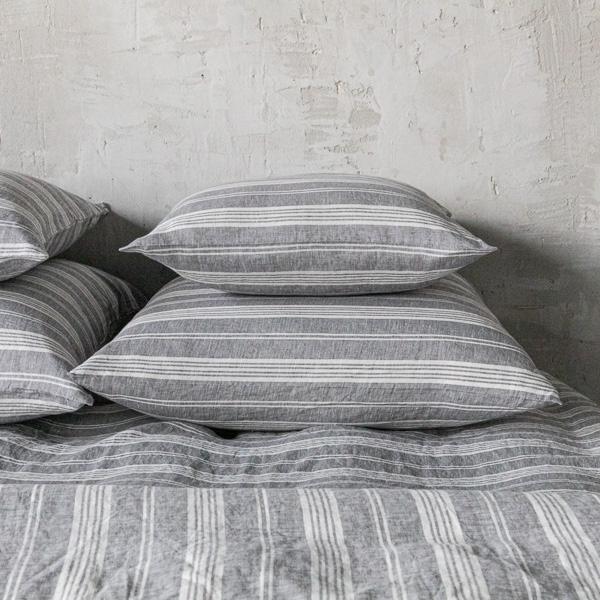 linenme Graphite Washed Bed Linen Pillow Case Jazz