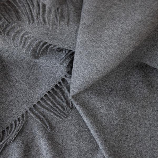 Linenme Grey Baby Alpaca Throw Bella