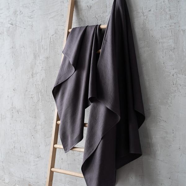 Linenme Grey Linen Bath Towel Lara