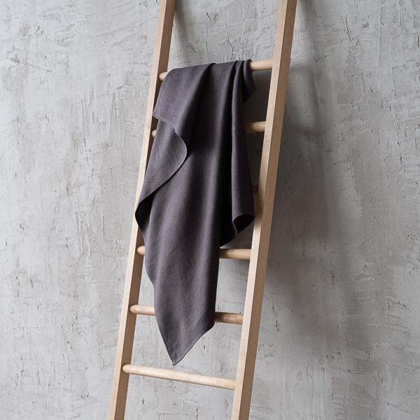 Linenme Grey Linen Bath Towel Lara