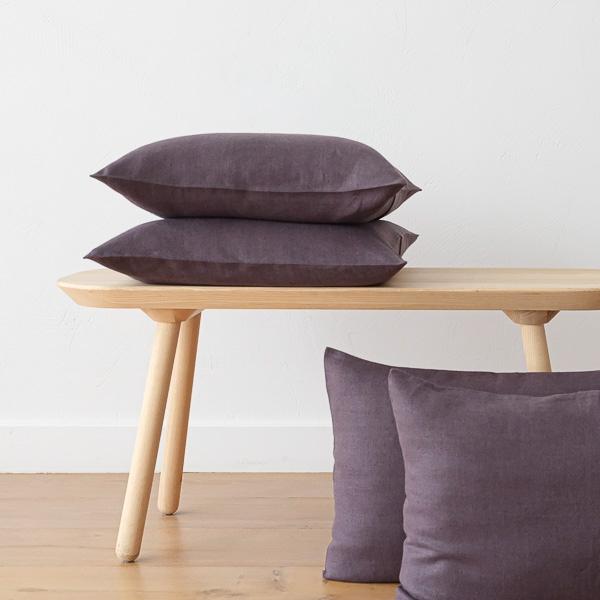 Linenme Grey Linen Cushion Cover Lara