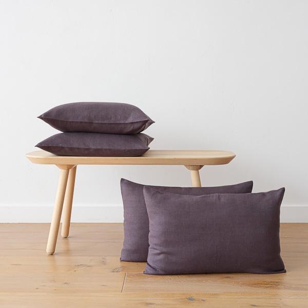 linenme Grey Linen Cushion Cover Lara