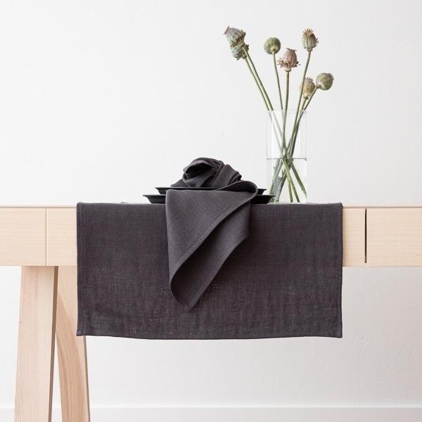 Linenme Grey Linen Fabric Sample Lara