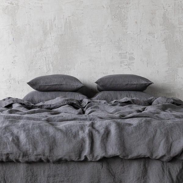 Linenme Grey Stone Washed Bed Linen Duvet