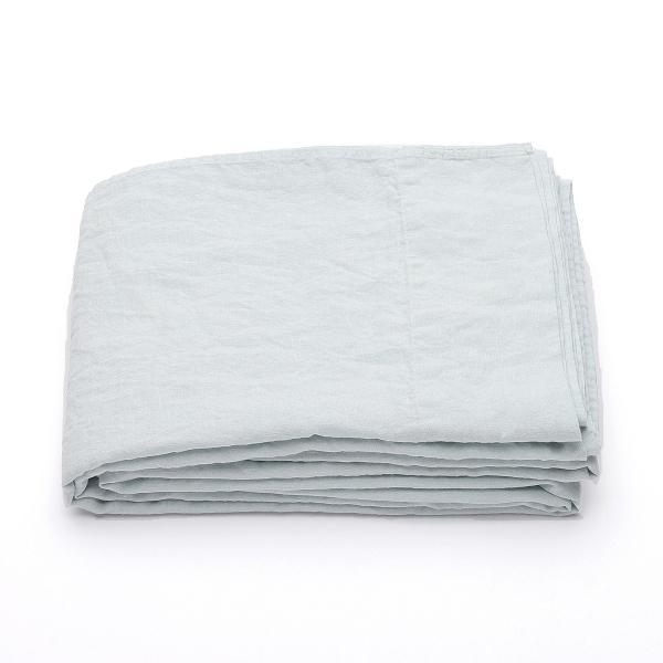 Linenme Ice Blue Stone Washed Bed Linen Flat Sheet
