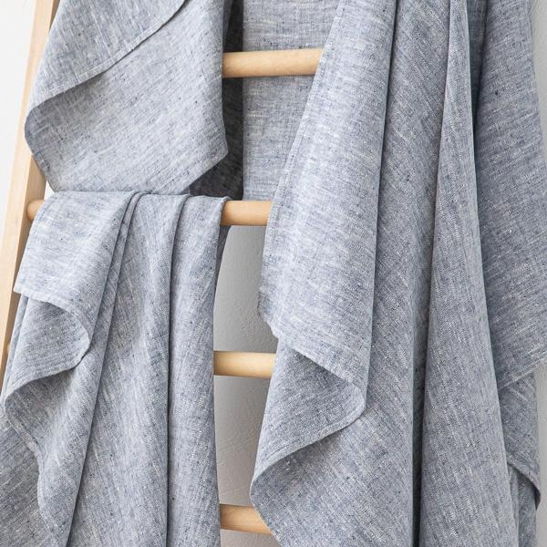 Linenme Indigo Linen Bath Towels Set Francesca