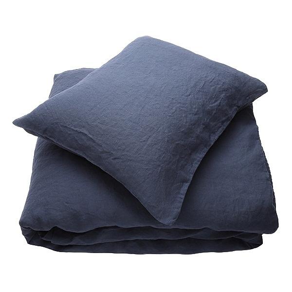 Linenme Indigo Linen Fabric Stone Washed