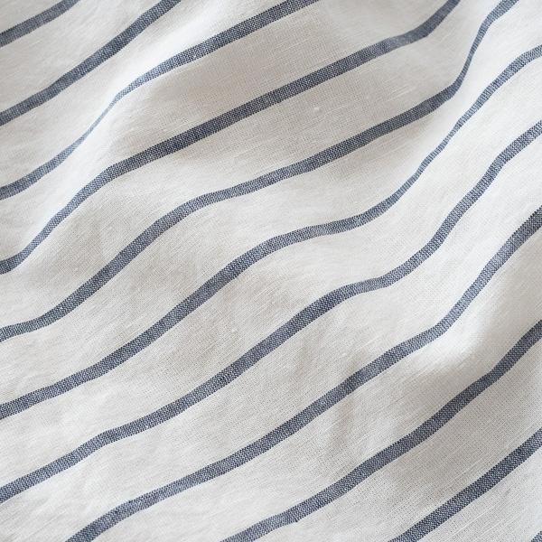 Linenme Indigo Washed Bed Linen Bed Set Stripe