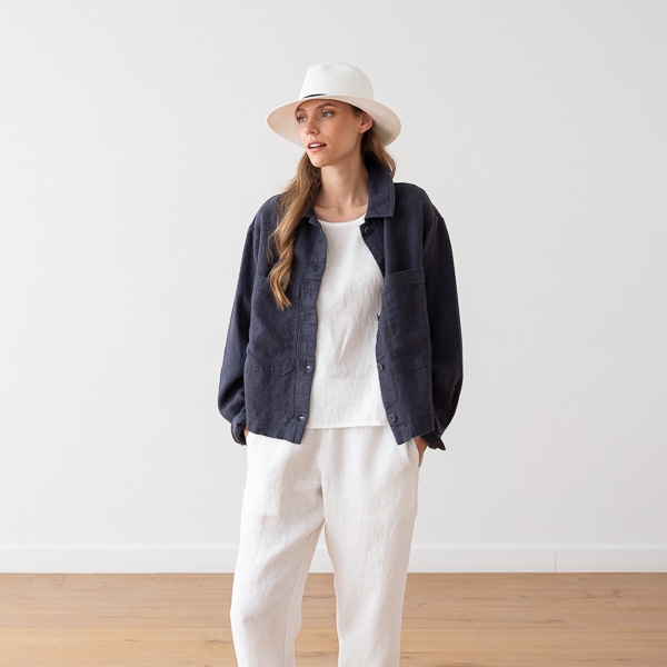 Linenme Jacket Optical White Linen MILANO