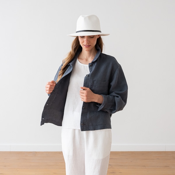 Linenme Jacket Optical White Linen MILANO