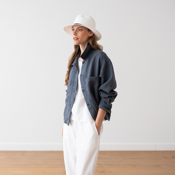 Linenme Jacket Optical White Linen MILANO