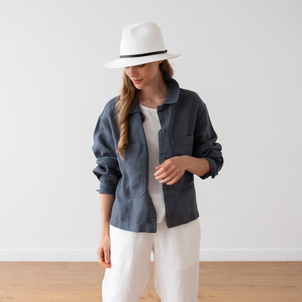 linenme Jacket Optical White Linen MILANO