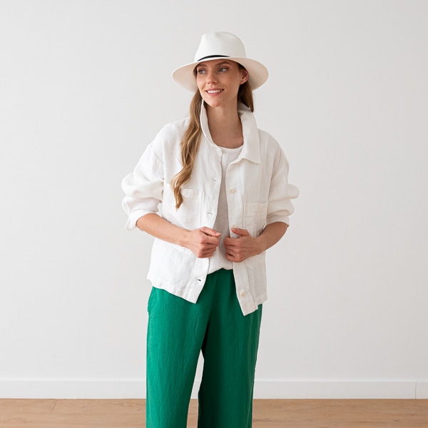 Linenme Jacket Optical White Linen MILANO