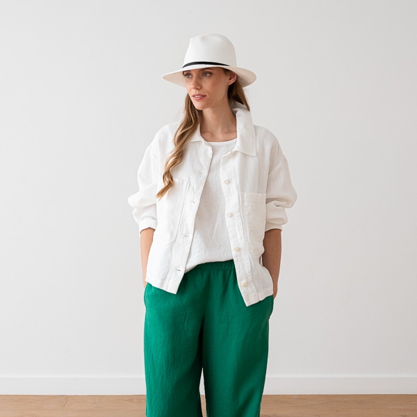 Linenme Jacket Optical White Linen MILANO