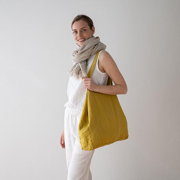 Linenme Linen Bag Antique Gold Terra