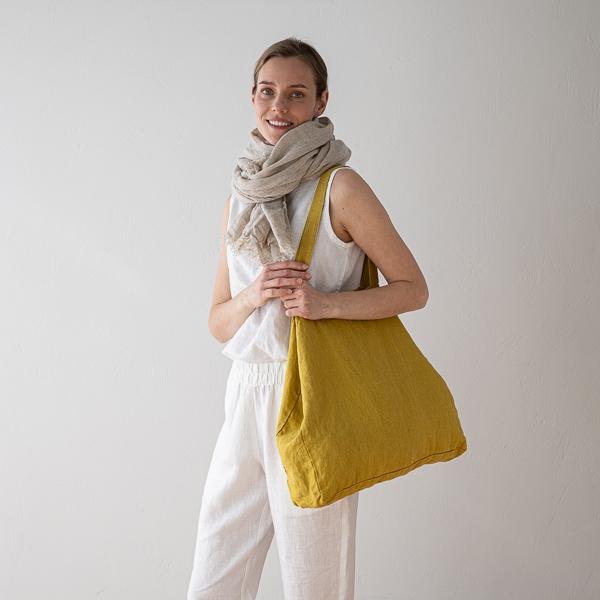 Linenme Linen Bag Antique Gold Terra