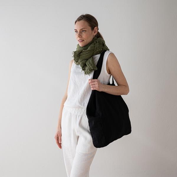 Linenme Linen Bag Black Terra