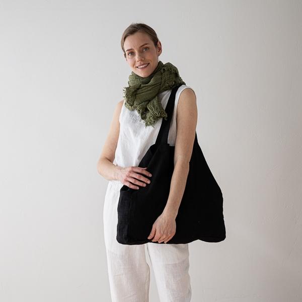 Linenme Linen Bag Black Terra