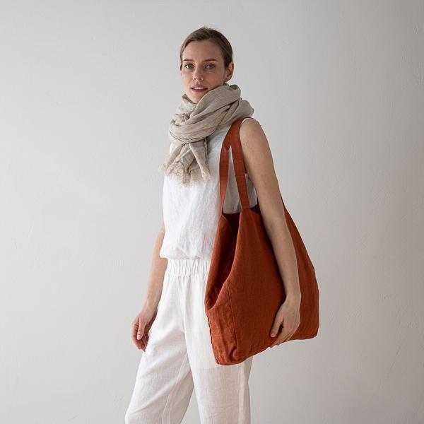 Linenme Linen Bag Brick Terra