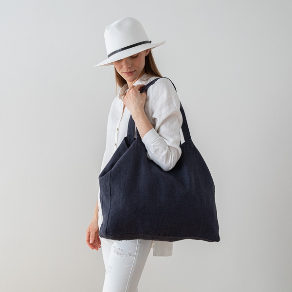 Linenme Linen Bag Terra Anthracite