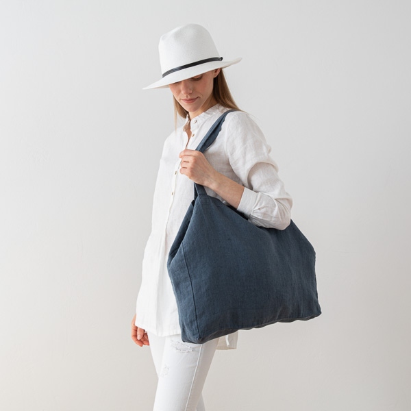 Linenme Linen Bag Terra Balsam Green