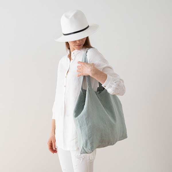 Linenme Linen Bag Terra Sea Foam