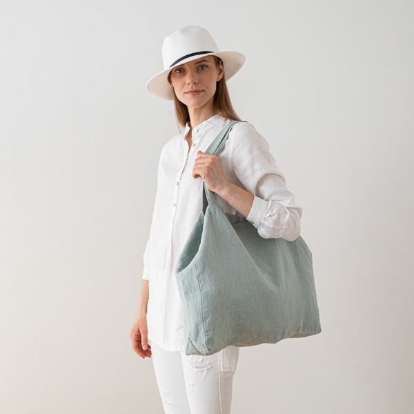 Linenme Linen Bag Terra Sea Foam