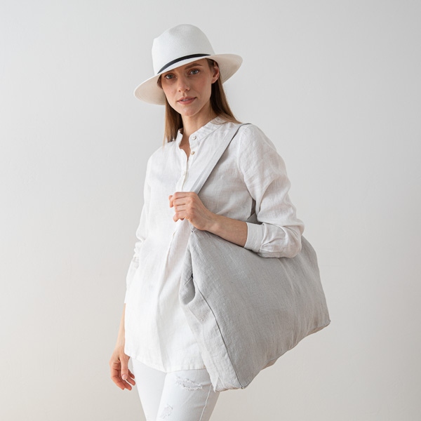 Linenme Linen Bag Terra Silver