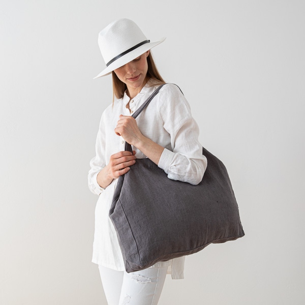 Linenme Linen Bag Terra Steel Grey