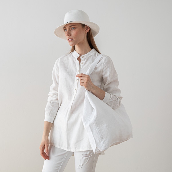 Linenme Linen Bag Terra White